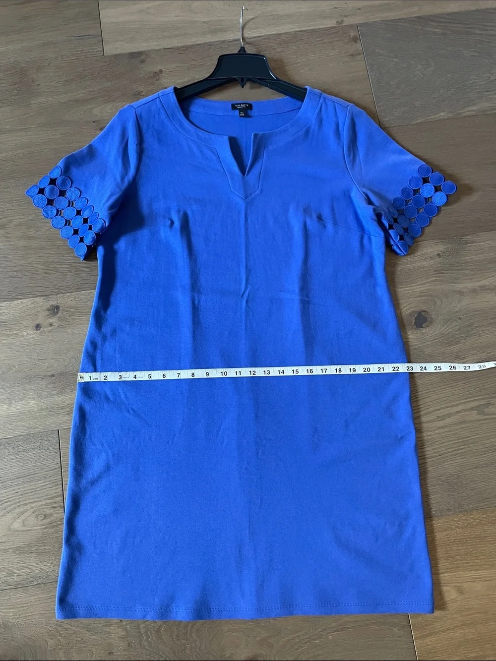 Talbots LACE ELBOW SHIFT DRESS BLUE SIZE 1XP